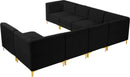 Alina Black Velvet Modular Sectional - NY Furniture Direct (NY)