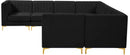 Alina Black Velvet Modular Sectional - NY Furniture Direct (NY)