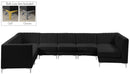 Alina Black Velvet Modular Sectional - NY Furniture Direct (NY)