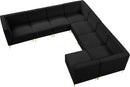 Alina Black Velvet Modular Sectional - NY Furniture Direct (NY)