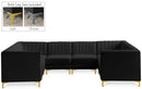 Alina Black Velvet Modular Sectional - NY Furniture Direct (NY)