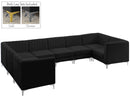 Alina Black Velvet Modular Sectional - NY Furniture Direct (NY)