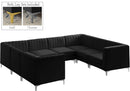 Alina Black Velvet Modular Sectional - NY Furniture Direct (NY)