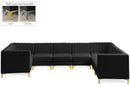 Alina Black Velvet Modular Sectional - NY Furniture Direct (NY)