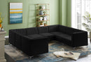 Alina Black Velvet Modular Sectional - NY Furniture Direct (NY)