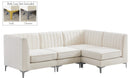 Alina Cream Velvet Modular Sectional - NY Furniture Direct (NY)