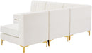 Alina Cream Velvet Modular Sectional - NY Furniture Direct (NY)