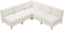 Alina Cream Velvet Modular Sectional - NY Furniture Direct (NY)