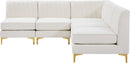 Alina Cream Velvet Modular Sectional - NY Furniture Direct (NY)