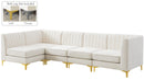 Alina Cream Velvet Modular Sectional - NY Furniture Direct (NY)