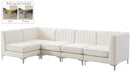 Alina Cream Velvet Modular Sectional - NY Furniture Direct (NY)