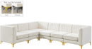 Alina Cream Velvet Modular Sectional - NY Furniture Direct (NY)