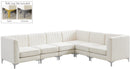 Alina Cream Velvet Modular Sectional - NY Furniture Direct (NY)