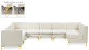 Alina Cream Velvet Modular Sectional - NY Furniture Direct (NY)