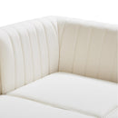 Alina Cream Velvet Modular Sectional - NY Furniture Direct (NY)