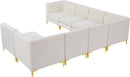 Alina Cream Velvet Modular Sectional - NY Furniture Direct (NY)
