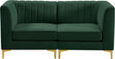 Alina Green Velvet Modular Sectional - NY Furniture Direct (NY)