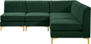Alina Green Velvet Modular Sectional - NY Furniture Direct (NY)