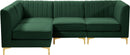 Alina Green Velvet Modular Sectional - NY Furniture Direct (NY)