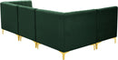 Alina Green Velvet Modular Sectional - NY Furniture Direct (NY)