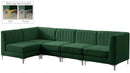 Alina Green Velvet Modular Sectional - NY Furniture Direct (NY)