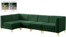 Alina Green Velvet Modular Sectional - NY Furniture Direct (NY)