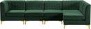 Alina Green Velvet Modular Sectional - NY Furniture Direct (NY)