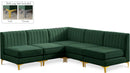 Alina Green Velvet Modular Sectional - NY Furniture Direct (NY)