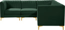 Alina Green Velvet Modular Sectional - NY Furniture Direct (NY)