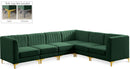 Alina Green Velvet Modular Sectional - NY Furniture Direct (NY)