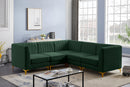 Alina Green Velvet Modular Sectional - NY Furniture Direct (NY)