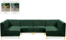 Alina Green Velvet Modular Sectional - NY Furniture Direct (NY)