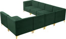 Alina Green Velvet Modular Sectional - NY Furniture Direct (NY)