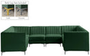 Alina Green Velvet Modular Sectional - NY Furniture Direct (NY)