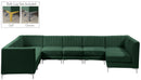 Alina Green Velvet Modular Sectional - NY Furniture Direct (NY)