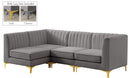 Alina Grey Velvet Modular Sectional - NY Furniture Direct (NY)