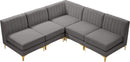 Alina Grey Velvet Modular Sectional - NY Furniture Direct (NY)