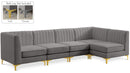 Alina Grey Velvet Modular Sectional - NY Furniture Direct (NY)
