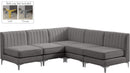 Alina Grey Velvet Modular Sectional - NY Furniture Direct (NY)