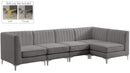 Alina Grey Velvet Modular Sectional - NY Furniture Direct (NY)