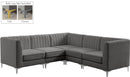 Alina Grey Velvet Modular Sectional - NY Furniture Direct (NY)