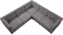 Alina Grey Velvet Modular Sectional - NY Furniture Direct (NY)