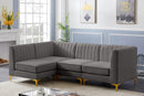 Alina Grey Velvet Modular Sectional - NY Furniture Direct (NY)