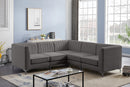 Alina Grey Velvet Modular Sectional - NY Furniture Direct (NY)
