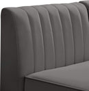 Alina Grey Velvet Modular Sectional - NY Furniture Direct (NY)