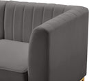 Alina Grey Velvet Modular Sectional - NY Furniture Direct (NY)