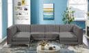 Alina Grey Velvet Modular Sectional - NY Furniture Direct (NY)