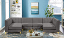 Alina Grey Velvet Modular Sectional - NY Furniture Direct (NY)