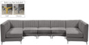 Alina Grey Velvet Modular Sectional - NY Furniture Direct (NY)
