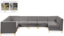 Alina Grey Velvet Modular Sectional - NY Furniture Direct (NY)